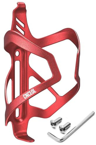 CNCLOL Portabidones de Bicicleta,Soporte Agua Bicicleta,Portabidon MTB-Aluminio Soporte Botella,Ultraligeros Portabotellas Bici para Carreteras,Montaña Porta bidón,Negro/Rojo/Azul/Naranja/Morado