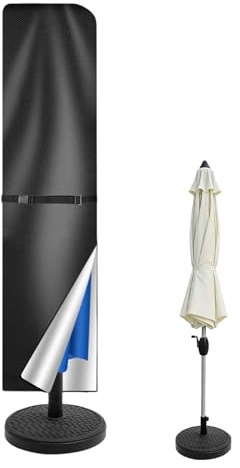 240*57*57 cm Fundaparasombrilla de Jardín, Fundaparasombrilla, Funda protectora para sombrilla, Funda impermeable para sombrilla de jardín, con cremallera y cordón, apto para uso en exteriores.