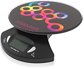 FRAMAR Hair Color Scale for Hair Salon - Digital Scale for Hair Color, for Kitchen, Food, Stylist, Easy to Clean, Accurate - Elegant Black