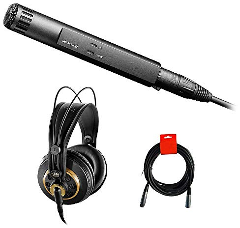 Sennheiser MKH 50 P48 Microphone with AKG K 240 Studio Pro Headphones & XLR-XLR Cable Bundle