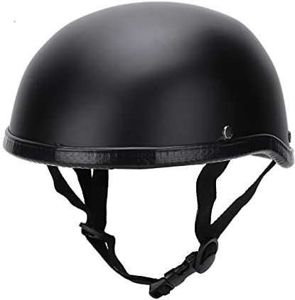 Casque Moto, Demi Coque Casque Jet Casque Scooter Casque Scooter Bobber Cyclomoteur Casque Moto Casque Cruiser Chopper Cyclomoteur Rétro Demi Casque Homme Femme(L)