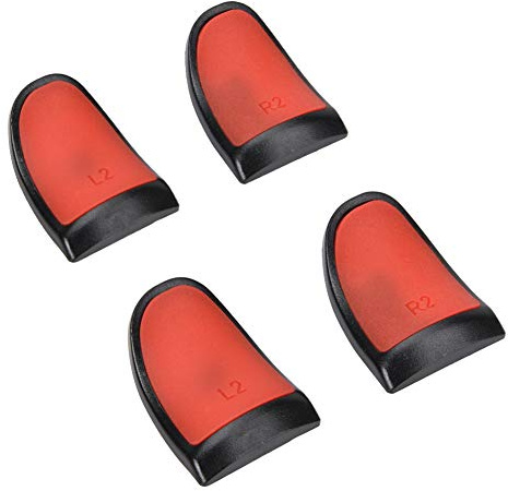 Déclencheur de Boutons étendus, dureté modérée L2 R2 Poignées étendues Boutons d'extension de contrôleur Soft Touch Déclencheur d'extension Facile à Installer pour PS4(Rouge)