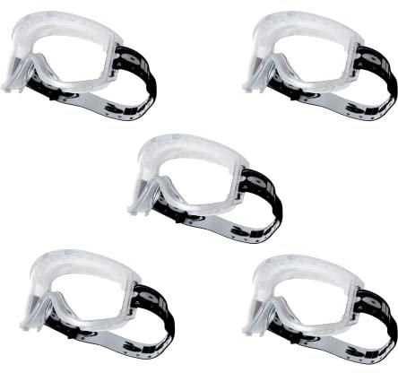 DSTOCK60 - 5 paires de Lunettes-masques de protection BOLLE – Attack II ATPSI – Anti-rayures et antibuée – Monture étanche - Bricolage, Jardinage, Industrie...