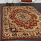 Mazovia Orientalisch Vintage Teppich - Kurzflor - Muster mit Medaillon - Traditioneller Teppich für Wohnzimmer, Esszimmer - ÖKO-TEX Wohnzimmerteppich - Braun 250 x 350 cm