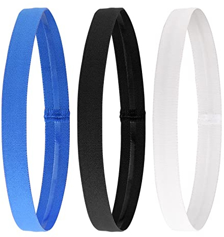 3 Pcs Diadema Deportiva Elástica, Elásticas Diadema Deportiva Antideslizante Deporte Cintas de Pelo para Mujeres, Banda de Pelo para Fútbol Yoga Trotar Correr