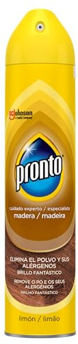 Pronto® Limpiador Aerosol Limon para madera, Antipolvo y Abrillantador, 250 ml