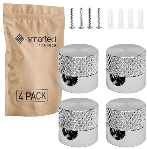 smartect Aluminium Vägg- och Takmontering 4 Stycken för Kabel i Metall