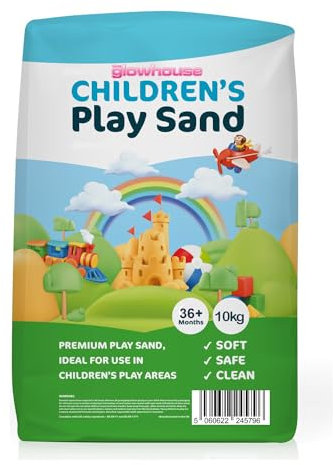 The Glowhouse Childrens Play Sand for Soft Play Kids Non Toxic Play Sand, Sand Bags for Sand Pit and Other Play Areas (Medium)