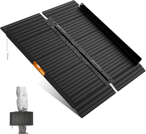 gardhom pieghevole, rampa della sedia a rotelle per le scale 92 * 72cm, capacità di carico 362kg rampa della sedia a rotelle antiscivolo rampa scalini per disabili