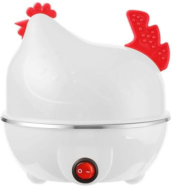 Ailan Electric Egg Kitchen Household Egg Cooking Machine Convenient Breakfast Mini Boiler Electric Egg Anti Cooker Layer, White Single Layer