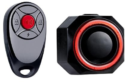 Fahrradalarm mit Fernbedienung, 113db drahtloser Anti-Diebstahl-Vibrationssensor für Fahrrad Ebike Roller, wasserdichtes Auto Alarmsystem USB wiederaufladbar, Smart Bike Rücklicht