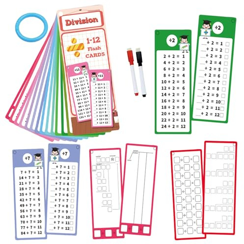 Flash-kort multiplikation, flash-kort multiplikation Dubbelsidig pedagogisk | Multiplikationstabeller för barn Lärspel, barns inlärningsstadium, klass 1 till 3, klassrum,
