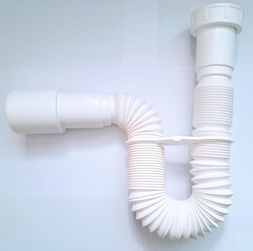Waste Trap 1 1/2bstp (1.882Inch) to 40/50mm - Universal - Flexi Waste - Bath - Sink - Flexible Pipe Connector