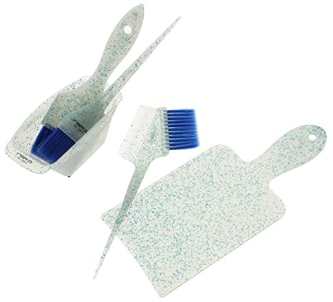 Veemoon 5 piezas Kit de Teñido Profesional para Cabello con Bol de Tinte y Cepillo Resaltador Accesorio Peluquería para Salón y Hogar Diseño Antideslizante y Cómodo Color Azul
