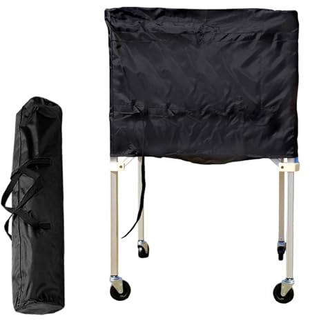 lopituwe Recogedor de pelotas multiusos con ruedas, carrito plegable y portátil para balones deportivos, diseñado para fútbol, voleibol y baloncesto.