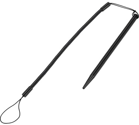Cuifati Resistiv Stylus-penna, Bärbar Fjäderrepspenna för Signaturer på POS-maskiner och Resistiva Pekskärmar, med Slitstark Plastspets, Ingen Laddning Krävs (Black Short 92 med kabel)