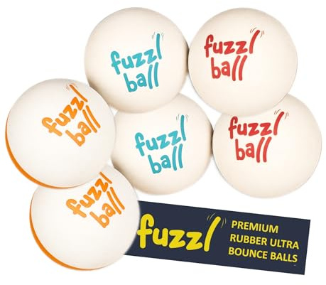 Fuzzl Ball Super Studs-bollar 6 cm – 6-pack superstudsiga hundbollar tuffa hundleksaker för agggressiva tuggare tennisboll alternativ perfekt för bollstartare