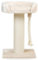 RHRQuality Kratzbaum für große Katzen – Chartreux – 80 cm hoch – Mit extra dickem 20 cm Sisalstamm – Luxuriöse Liegefläche von ⌀60 cm – Crème