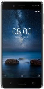 Nokia 8 Dual Sim - 64GB, 4GB Ram ,4G LTE ,Steel