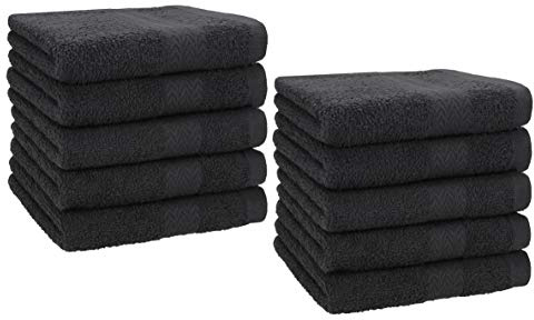 Betz 10 delar tvättdukar set premium 100% bomull storlek: 30 x 30 cm (grafit)