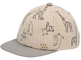 Sterntaler Basecap Safari - Jungen Baseball Cap aus Baumwollstoff mit Allover Druck - Sommer Cappy elastisch mit Gummizug - Sportive Baby und Kinder Schirmkappe, UV-Schutz 15, beige, Größe 45