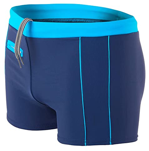 Aquarti Herren Badehose Kurz mit Kontrastpaspel, Farbe: 010 Dunkelblau/Blau, Größe: 3XL