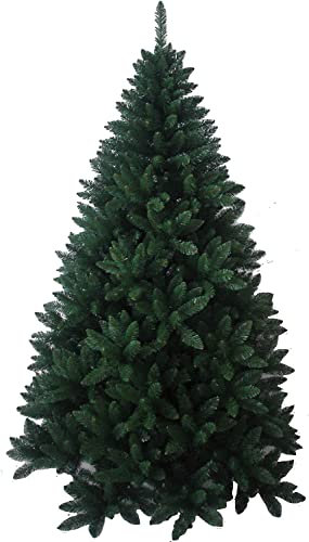 Albero di Natale Classico Verde Super Folto Rami ad ombrello Realistico Artificiale con base in metallo (Altezza 240 cm - 2136 Rami)