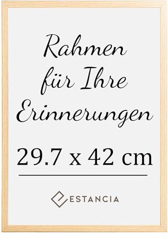 Bilderrahmen aus Eichenholz 29,7x42 cm (A3) mit bruchsicherem Acrylglas | Modern 29,7x42 cm | Holzbilderrahmen A3