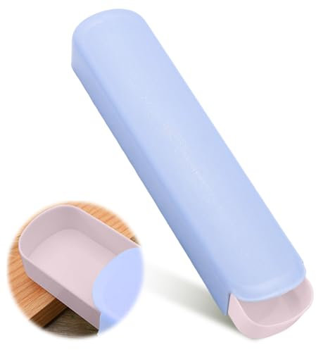 yuwqqoajv Custodia da viaggio leggera per posate per una comoda cena in viaggio con cucchiaio, forchetta, bacchette, posate, custodia in plastica, ampie applicazioni, Blu nordico