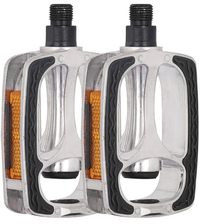 Pedales de Bicicleta, Juego de Pedales industriales, Pedales MTB con reflectores, Antideslizantes para Bicicleta de montaña, Bicicletas de montaña Pedales, aleación de Aluminio, 9/16 Pulgadas