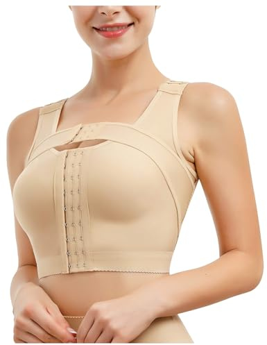 KUMAYES Reggiseno di Supporto posturale per Donna Bra Correttore Reggiseno da Donna Chiusura Anteriore con Fascia di Sostegno del Seno Bra