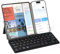 Doohoeek Mini Clavier Portable pour iPhone, iPad, Tablette Android, AZERTY Clavier Universel Double Bluetooth avec Support pivotant Librement pour Android, Windows et iOS