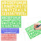 Buchstaben Schablone 4 Stück Set,Schablone Buchstaben Groß,Buchstabenschablone,Buchstaben Schablone Groß,Schablonen Lineal Guide Set für Zeichenschablone,Malen,Lernen,Heimwerken (4 Stile und Größen)