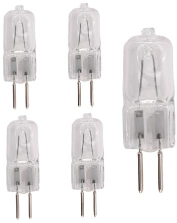 UGEFKMQ 5Pc Gy6.35 Lampadina Alogena 220V 35W 50W 75W 100W G6.35 Lampada Alogena Capsula 2-Pin Perline Lampada Alogena G6.35 Jc Bi-Pin Base Dimmerabile 35W