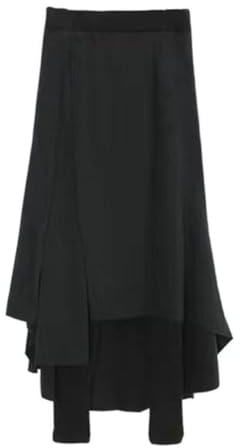 Thermorock - Legging thermique pour femme - Jupe longue d'hiver - Pantalon chaud - Couleur unie - Jupe midi - Grandes tailles - Jupe ample à volants - Longue jupe d'hiver - Jupe de loisirs, z-noir, M