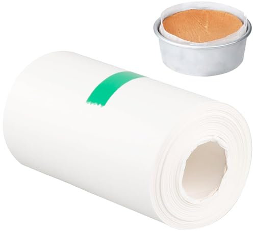 Nonstick Cake Tin Liner Roll, 10cm x 50m Baking Parchment Paper for Oven, Air Fryer & Freezer, Heat-Resistant, Greaseproof Side Strips for Cakes, Pastries & Cooking, Reusable & Easy Cut