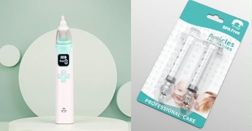 Nasensauger Baby,Nasal Aspirator,Nasensauger Baby Elektrisch,Nasensauger Baby Staubsauger Wiederaufladbar,Mit 4 SaugstäRken Musik & Licht Funktion,mit 2 Nasendusche,Mouche Bebe Electrique