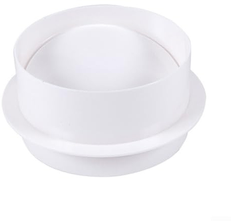 Eawfgtuw Clapet anti-retour de conduit d'air en plastique pour ventilateur de salle de bain, anti-refoulement unidirectionnel, blanc, compatible avec les systèmes d'air frais, tailles 80 mm à 150 mm