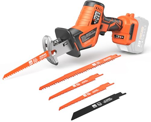 Sega a Gattuccio per Makita 18 V, motore brushless silenzioso da 3500 SPM, 4 lame, luce LED, leggero per legno, metallo e plastica, per hobbisti e professionisti (batteria non inclusa)