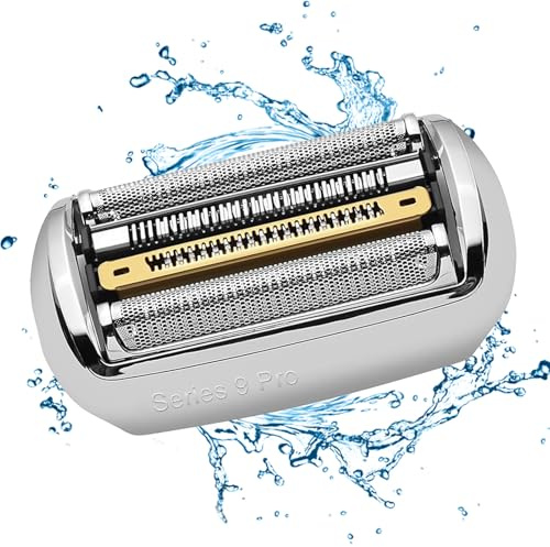 94M Scherkopf für Braun Series 9, Ersatzscherkopf Kompatibel mit Braun Serie 9 Pro S9 Elektrorasierer, Scherblatt Passend für 9465cc, 9417s, 9390cc, 9290cc, 9095cc（Silber）