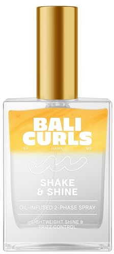 Bali Curls Shake & Shine Oil - Huile de soin rafraîchissante pour boucles et vagues - Avec acide hyaluronique et panthénol - Pour brillance, souplesse et définition - 100 ml
