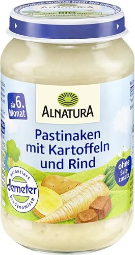Alnatura Bio Pastinaken mit Kartoffeln und Rind, ab 6. Monat, 6 x 190 g