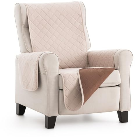 Lanovenanube - Funda sillón Acolchado Mallorca - Práctica - 1 Plaza - Color Beig C02