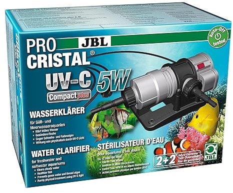 JBL ProCristal UV-C Compact Plus Wasseraufbereitung, für Aquarien, 5 W, 1 Unité (Lot de 1)