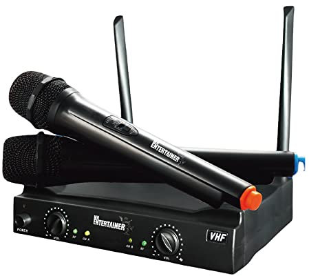 Mr Entertainer WY60D Dual Professional Wireless Microphone System. Perfect For Use With Karaoke Machines