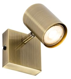 Qazqa jeana - Faretto da soffitto/parete Moderno - 1 luce - L 8 cm - Bronzo - Moderno - Soggiorno I Camera da letto I Sala da Pranzo I Cucina