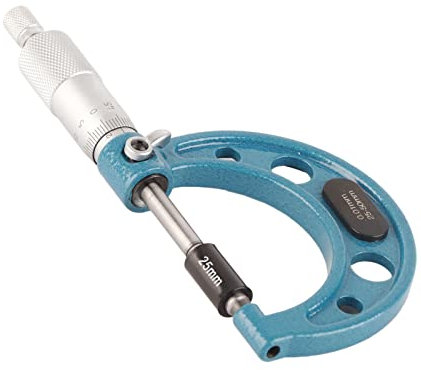 Micromètre D'épaisseur Micromètre Extérieur en Acier Inoxydable, Outil de Mesure de Haute Précision avec échelles Claires pour la Mesure de Longueur, de Diamètre ou D'épaisseur