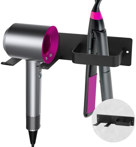 YYTECH Hair Dryer Holder, Hairdryer Holder Wall Mounted, Holder Hairdryer