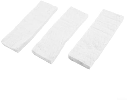 Esponja de fibra de cerámica para aplicaciones de chimenea y quemador de gel, juego de 3 piezas (30 x 10 x 2,3 cm)