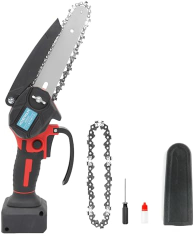 6-Zoll Akku Kettensäge für Einhell 18V Akkus, kabellose Astkettensäge, 550W Elektro Handkettensäge, Mini kettensäge mit 2 Ketten, Motoröl, für Gartenarbeit, Holzschneiden und Beschneiden (Ohne Akku)